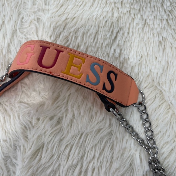 GUESS Peach Quilted Shoulder Bag - Picture 8 of 9